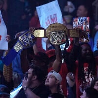 Illustrative: Professional wrestling fans during a WWE Monday Night RAW event, in Boston, Massachusetts, March 6, 2023. (AP Photo/Charles Krupa)