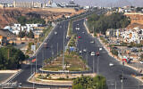 Vehicles drive on the main road in Sharm el-Sheikh, Egypt, on October 6, 2025. (AP/Ahmed Hassan)