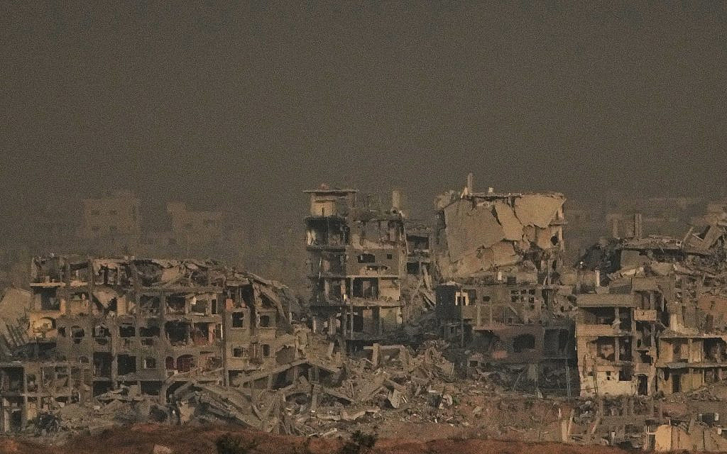 Destroyed buildings in the northern Gaza Strip are seen from southern Israel, Thursday, Oct. 9, 2025. (AP/Ariel Schalit) Destroyed buildings in the northern Gaza Strip are seen from southern Israel, Thursday, Oct. 9, 2025. (AP/Ariel Schalit)