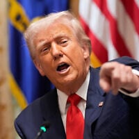 US President Donald Trump speaks in the Cabinet Room of the White House, Oct. 14, 2025, in Washington. (AP/Alex Brandon)