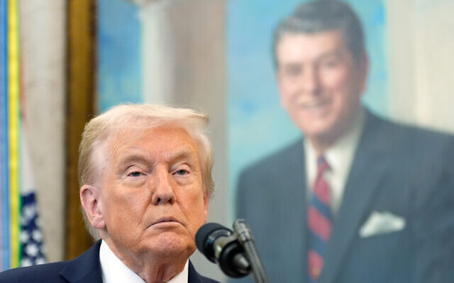 President Donald Trump in the Oval Office of the White House, Oct. 16, 2025, in Washington. (AP/Alex Brandon) President Donald Trump in the Oval Office of the White House, Oct. 16, 2025, in Washington. (AP/Alex Brandon)