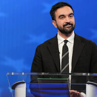 Democratic candidate Zohran Mamdani speaks during a mayoral debate, October 16, 2025, in New York. (AP/Angelina Katsanis)