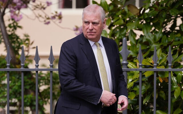 Prince Andrew looks round as he leaves after attending the Easter Matins Service at St. George's Chapel, Windsor Castle, England, April 20, 2025. (Kirsty Wigglesworth/AP) Prince Andrew looks round as he leaves after attending the Easter Matins Service at St. George's Chapel, Windsor Castle, England, April 20, 2025. (Kirsty Wigglesworth/AP)