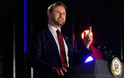 Vice President JD Vance speaks during a 'This Is the Turning Point' campus tour event at the University of Mississippi, in Oxford, Mississippi, October 29, 2025. (Gerald Herbert/AP)