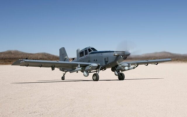 This image from 2021 shows a Sky Warden aircraft, which is based on the Air Tractor AT-802. (L3Harris) This image from 2021 shows a Sky Warden aircraft, which is based on the Air Tractor AT-802. (L3Harris)