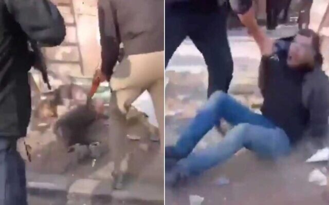 Screen grab from video published by the Foreign Ministry apparently showing Hamas attacking rivals in Gaza (Foreign Ministry) Screen grab from video published by the Foreign Ministry apparently showing Hamas attacking rivals in Gaza (Foreign Ministry)