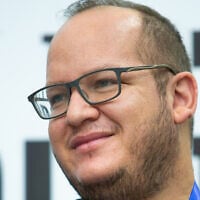 Journalist Chaim Levinson attends an event on November 11, 2019. (Moshe Shai/Flash90)