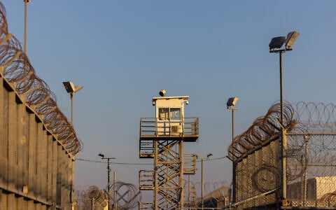 The Ketziot prison seen on September 13, 2022.  (Nati Shohat/Flash90)