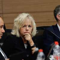 Attorney General Gali Baharav-Miara at a Constitution, Law and Justice Committee meeting at the Knesset, on September 30, 2025. (Oren Ben Hakoon/Flash90)