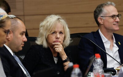 Attorney General Gali Baharav-Miara attends a hearing of the Knesset Constitution, Law and Justice Committee in Jerusalem, September 30, 2025. (Oren Ben Hakoon/ Flash90)