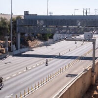 The empty streets in south Tel Aviv, on Yom Kippur, October 2, 2025 (Dor Pazuelo/Flash 90)