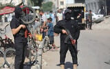 Hamas police forces deploy in Gaza City on October 11, 2025. (Ali Hassan/Flash90)