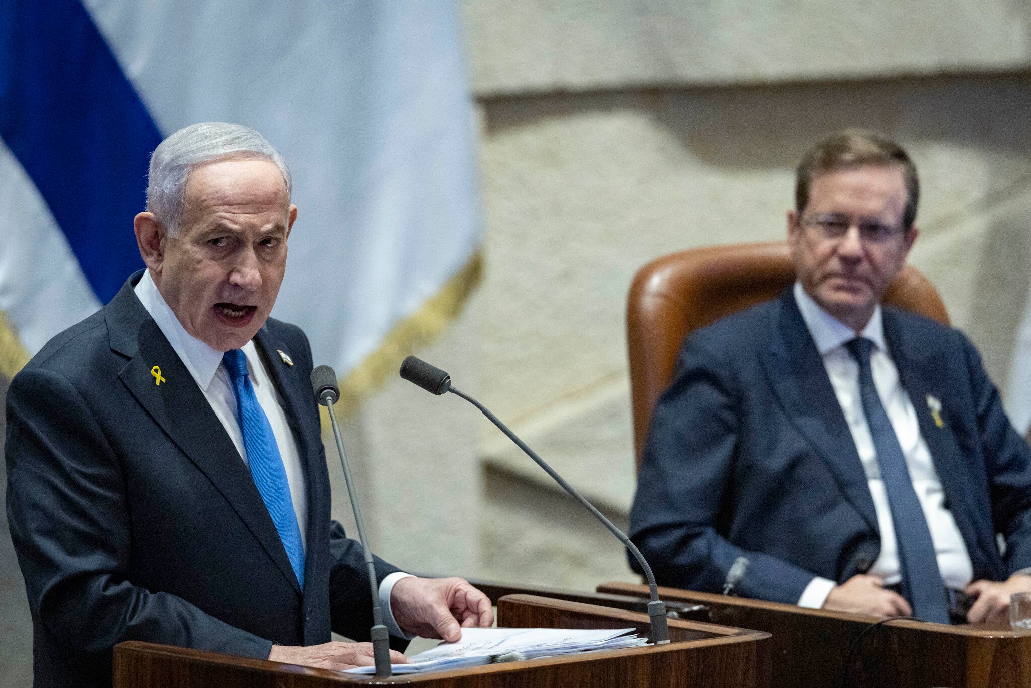 Netanyahu Defends Gaza War as U.S. Intervenes