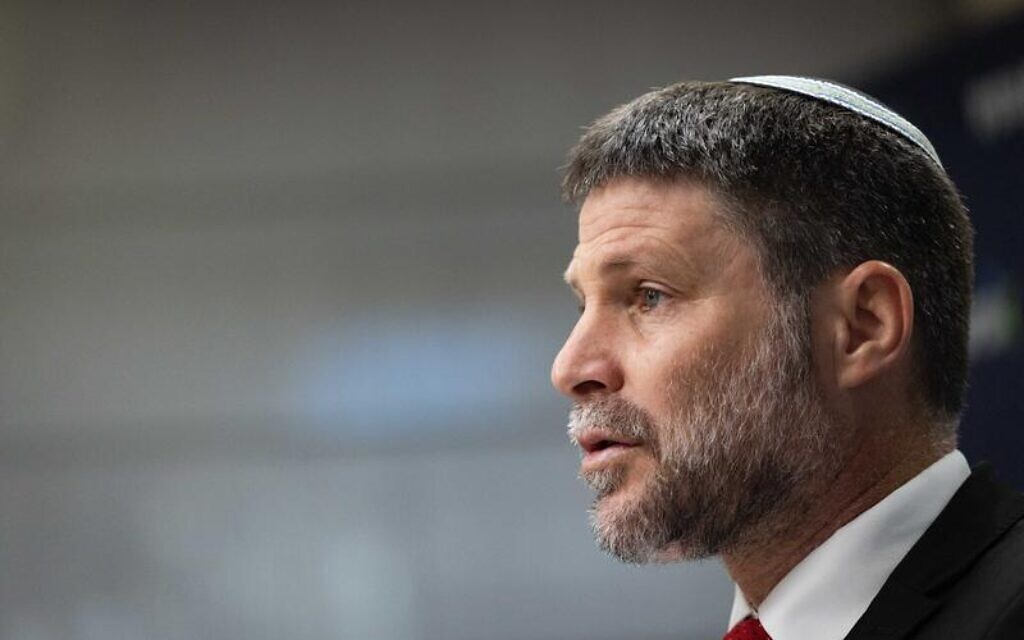 Finance Minister Bezalel Smotrich leads a Religious Zionism faction meeting at the Knesset in Jerusalem, October 27, 2025. (Yonatan Sindel/Flash90) Finance Minister Bezalel Smotrich leads a Religious Zionism faction meeting at the Knesset in Jerusalem, October 27, 2025. (Yonatan Sindel/Flash90)
