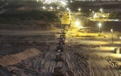 Tanks and armored vehicles of the 188th Armored Brigade roll out of the Gaza Strip, early October 10, 2025. (Amutat Barak 188)