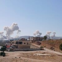 Smoke rises following Israeli airstrikes in Lebanon's Beqaa Valley on October 23, 2025. (Social media: used in accordance with Clause 27a of the Copyright Law)