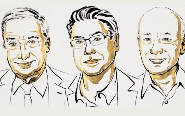 From left: Joel Mokyr, Philippe Aghion, and Peter Howitt win 2025 Nobel Prize in Economics for their research on innovation-led economic growth. (Nobel Committee)