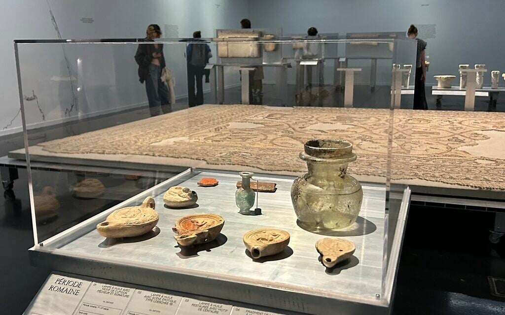 'Treasures Saved from Gaza: 5,000 Years of History,' on display at the Arab World Institute in Paris, September 2025. (Romain Chauvet)