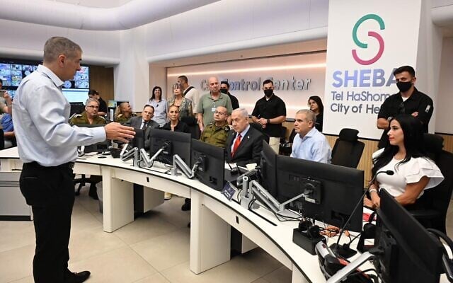 Prime Minister Benjamin Netanyahu at the Sheba Medical Center in Ramat Gan, reviewing preparations to receive freed hostages, October 10, 2025. (Haim Zach/GPO) Prime Minister Benjamin Netanyahu at the Sheba Medical Center in Ramat Gan, reviewing preparations to receive freed hostages, October 10, 2025. (Haim Zach/GPO)