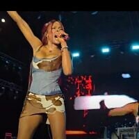 Rapper Azealia Banks performing in Tel Aviv on October 9, 2025 (YouTube screenshot; used in accordance with clause 27a of the copyright law)