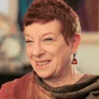 Katherine Janus Kahn, the illustrator of the Sammy Spider Jewish children's books, speaks about her work in a 2013 video. (Screenshot via JTA)