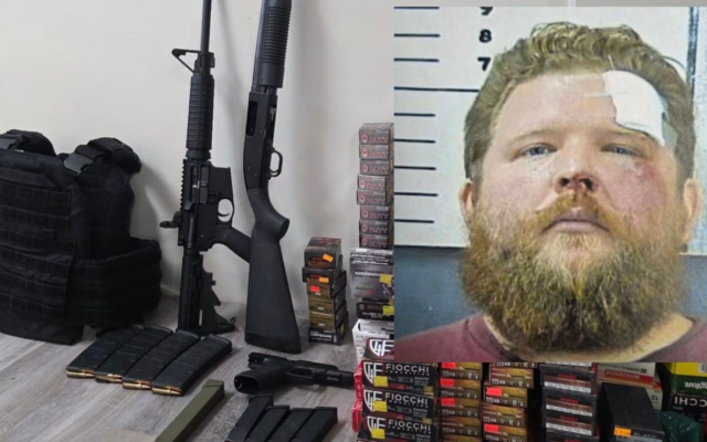 Weapons and body armor were confiscated from an Alabama man, Jeremy Wayne Shoemaker, who was arrested for allegedly planned attacks on synagogues, October 29, 2025. (Clarke County Sheriff's Office via JTA) Weapons and body armor were confiscated from an Alabama man, Jeremy Wayne Shoemaker, who was arrested for allegedly planned attacks on synagogues, October 29, 2025. (Clarke County Sheriff's Office via JTA)