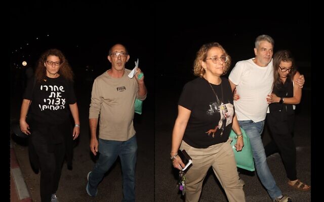 This composite image shows Amos Doron (L) and Shmulik Reuveni (R) leaving Hadarim Prison on October 27, 2025, to begin house arrest after spending weeks in prison for setting fire to trash bins near the prime minister's Jerusalem residence. (Benny Meshy/Pro-Democracy Protest Movement) This composite image shows Amos Doron (L) and Shmulik Reuveni (R) leaving Hadarim Prison on October 27, 2025, to begin house arrest after spending weeks in prison for setting fire to trash bins near the prime minister's Jerusalem residence. (Benny Meshy/Pro-Democracy Protest Movement)