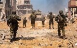 Israeli soldiers operating in Gaza in an undated handout photo issued on October 24, 2025. (Israel Defense Forces)