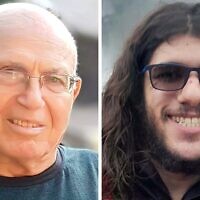 Hamas hostages Amiram Cooper (L) and Sahar Baruch, whose remains were returned to Israel from Gaza on October 30, 2025. (Courtesy)