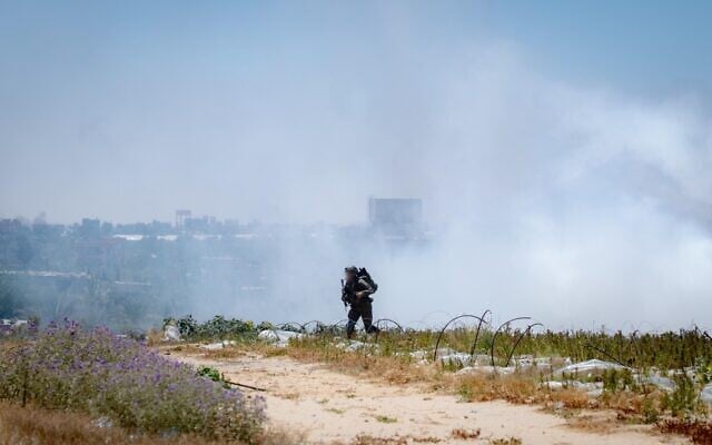 An Israeli soldier operating in Gaza in an undated handout photo issued on October 24, 2025. (Israel Defense Forces)