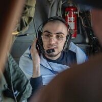 Rom Braslavski on his way back to Israel after two years in captivity in Gaza, October 13, 2025. (Government Press Office)