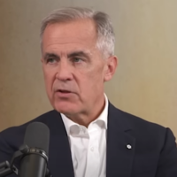 Canadian Prime Minister Mark Carney speaks to Mishal Husain on Bloomberg Podcasts in interview published October 17, 2025. (Screenshot, Bloomberg Podcasts)