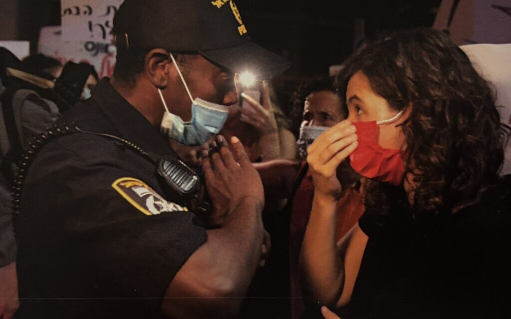 Photo taken by slain soldier Lavi Lipshitz on display at an exhibit showcasing his works. (Courtesy)