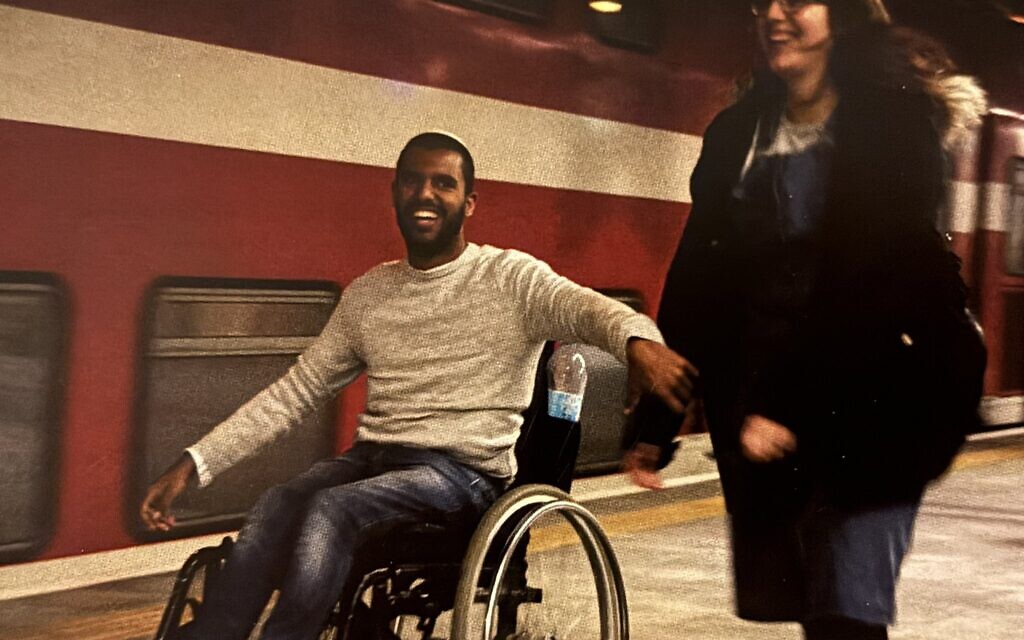 Photo taken by slain soldier Lavi Lipshitz on display at an exhibit showcasing his works. (Courtesy)