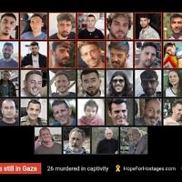 The 48 hostages held in Gaza, October 2025. (Combo image: HopeForHostages.com)