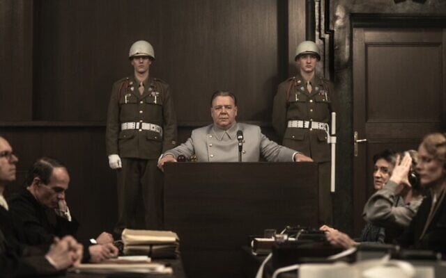 Russell Crowe as Hermann Göring in 'Nuremberg.' (Courtesy)