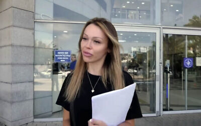Screen capture from video of Israeli model Leen Peer, 2021. (YouTube)