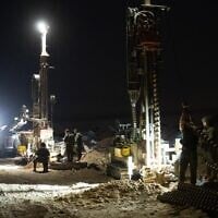 IDF troops work to uncover Hamas tunnels in southern Gaza's Rafah, in a handout photo issued by the military on November 21, 2025. (Israel Defense Forces)