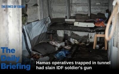 Illustrative: This picture taken on June 8, 2025, shows a tunnel at the European Hospital during a controlled embed organized by the Israeli military, in Khan Yunis in the Gaza Strip. (AFP) Illustrative: This picture taken on June 8, 2025, shows a tunnel at the European Hospital during a controlled embed organized by the Israeli military, in Khan Yunis in the Gaza Strip. (AFP)