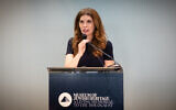 New York City Councilmember Julie Menin at the Museum of Jewish Heritage, New York's Holocaust museum, in New York City, May 23, 2024. (Luke Tress/ Times of Israel)