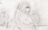 One of the images in 'Jamila's Loop,' an animated short that premiered November 2025 in Cinema South Sderot (Courtesy)