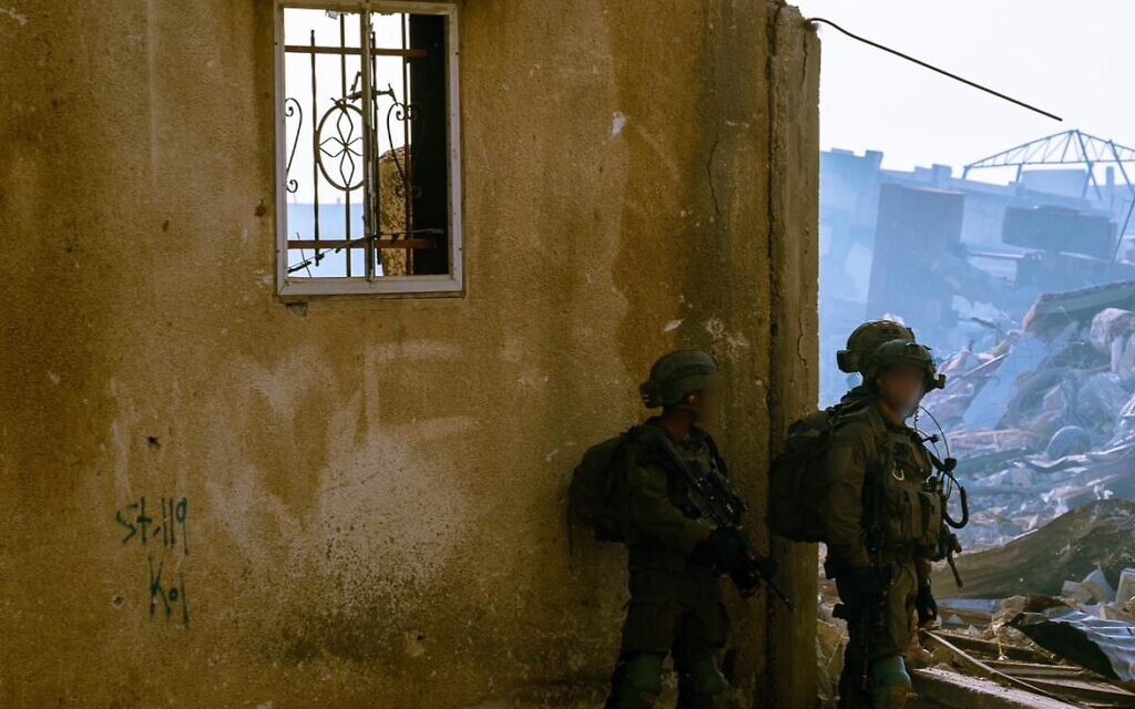Troops of the Kfir Brigade operate in the Gaza Strip, in a handout photo issued by the military on November 20, 2025. (Israel Defense Forces) Troops of the Kfir Brigade operate in the Gaza Strip, in a handout photo issued by the military on November 20, 2025. (Israel Defense Forces)