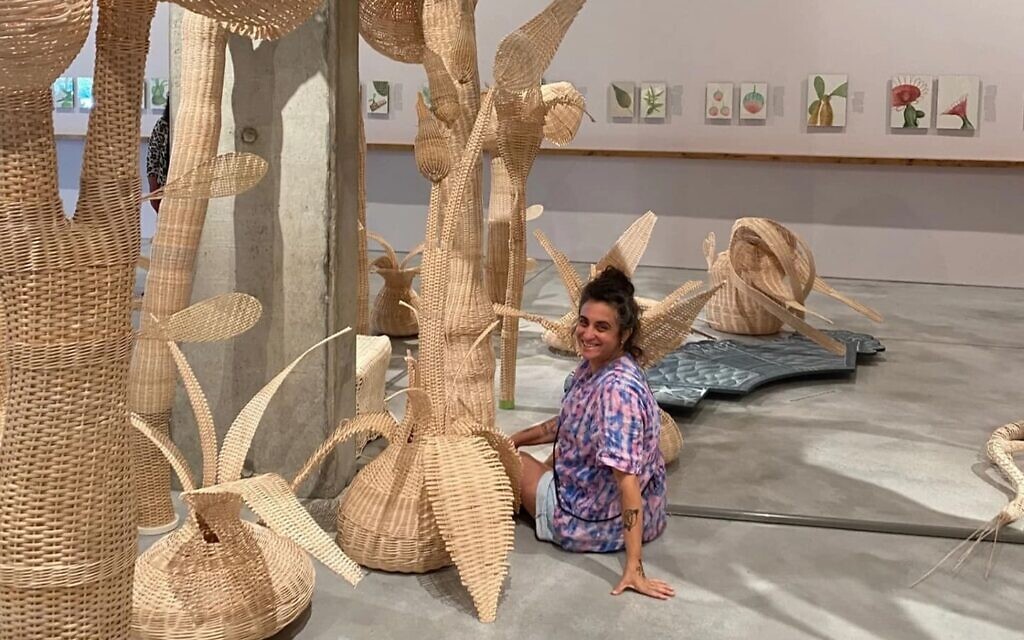 Artist Meital Katz-Minerbo working on her exhibit, 'Field Work' for the Ramat Gan Museum of Israeli Art, there through February 2026 (Courtesy) Artist Meital Katz-Minerbo working on her exhibit, 'Field Work' for the Ramat Gan Museum of Israeli Art, there through February 2026 (Courtesy)