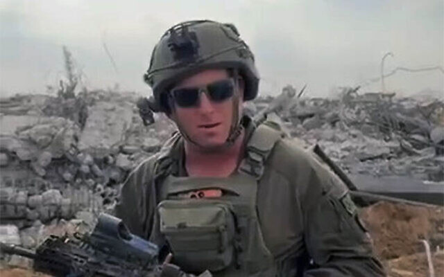 Nahal Brigade commander Col. Arik Moyal is seen in southern Gaza's Rafah while holding an assault rifle found on a cell of terror operatives who were killed earlier, on November 30, 2025. (Screenshot: X; used in accordance with Clause 27a of the Copyright Law) Nahal Brigade commander Col. Arik Moyal is seen in southern Gaza's Rafah while holding an assault rifle found on a cell of terror operatives who were killed earlier, on November 30, 2025. (Screenshot: X; used in accordance with Clause 27a of the Copyright Law)