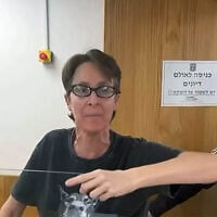Activist Yolanda Yavor is seen during a September 2025 court appearance (Video screenshot; used in accordance with Clause 27a of the Copyright Law)