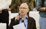 Yariv Ben-Eliezer, the grandson of David Ben-Gurion, speaks at a memorial for his grandfather in Sde Boker on November 26, 2025. (Screenshot/GPO)