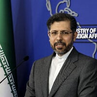 File: Iran's then-foreign ministry spokesman Saeed Khatibzadeh holds a press conference in Tehran on May 9, 2022. (ATTA KENARE / AFP)