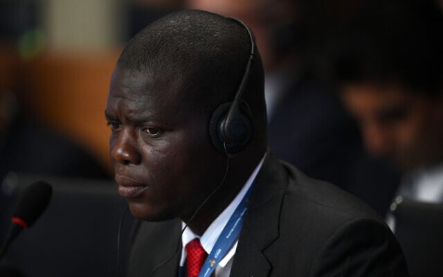 South Africa's Minister of Foreign Affairs Ronald Lamola attends the first meeting of BRICS Foreign Ministers in Rio de Janeiro, Brazil, on April 28, 2025. (Mauro PIMENTEL / POOL / AFP)