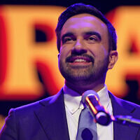 New York City mayoral candidate Zohran Mamdani speaks during an election night event at the Brooklyn Paramount Theater in Brooklyn, New York, on November 4, 2025. (Angelina Katsanis / AFP)