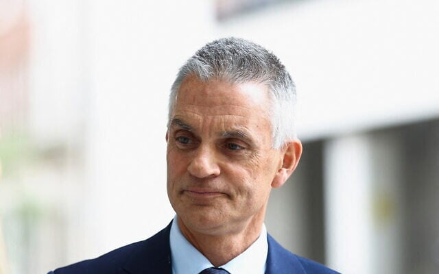 Then-BBC director-general Tim Davie is pictured in London on April 28, 2022. (HANNAH MCKAY / POOL / AFP)